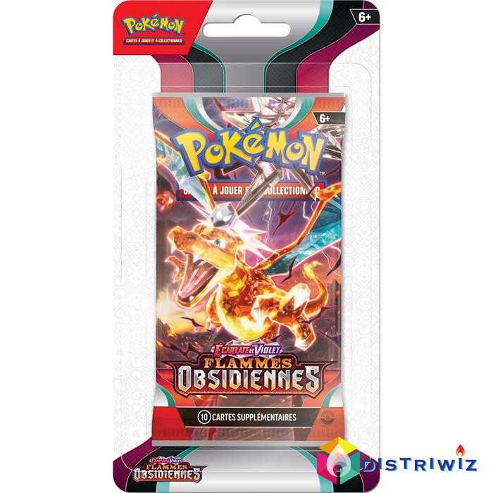 Pack cahier range cartes et boosters Pokemon Ecarlate et Violet – Flammes  Obsidiennes